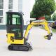 ZHONGMEI 1500kg Crawler Digger Small Digging Machine Yellow Mini Excavator