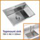 33 Stainless Steel Single Bowl  Kitchen Sinks 18 Gauge Top Mount 70x45