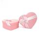 Custom 2024 Valentine's Day Luxury Gift Box With Bow Ribbon Heart Shaped Pink Paper