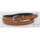 Nickel Satin Buckle Women'S Belts For Jeans , Embossed Patterns Womens Stretch Belts