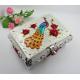 Shinny Gifts Metal Jewelry Box Earring Storage Box for Wedding Gifts&Desktop Decoration