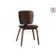 Walnut Plywood Armless Dining Chair With Padded Seater For Restuarant Use