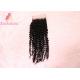 Malaysian 4x4 Lace Closure Grade 10A Virgin Human Lace Hair / Silky Deep Curly Hair