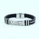 Factory Direct Stainless Steel High Quality Silicone Bracelet Bangle LBI32