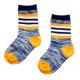 2016 Latest spring striped design knitted breathable cotton juniors socks