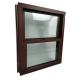 Single Hung Sash Aluminum Windows With Screens Swing Open for Heat Insulation Function