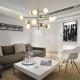 ODM Frosted Glass Ball Pendant Light Modern Simple Chandelier For Living Room Restaurant