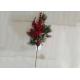 50cm Artificial Red Berry Pine Cone Picks For Christmas Party
