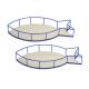Fish Shape Metal Frame MDF Bottom Home Storage Baskets BSCI Certified
