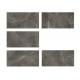 Dark Grey Gloss Glazed Porcelain Floor Tile With Strong Stone Texture