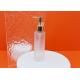 Frosted Transparent Lotion Bottle 100ml With Gold Pump Cylindrical Shape PCR