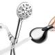 Stylish High Pressure Handheld Shower Head with 7 Spray Settings in Brushed Nickel