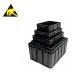 Anti-Static Conductive Cleanroom ESD Bin Tray With Dividers Black Antistatic Containers ESD Plastic Box With Cover