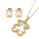Fantastic Gold Plated Stainless Steel Jewelry Necklace And Earrings