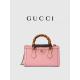 Pink Leather GG Gucci Diana Bamboo Bag Handbag OEM