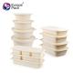 Wholesale Takeaway Bio Degradable Cornstarch takeout round square Packaging Food Container