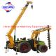 Multi utility digging and pole erection machine for solar panel rack