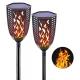 2 Pack 5 Inches 5.5W Flickering Flame Solar Lights