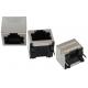 1x1 Right Angle 8p8c RJ45 shielded Connector without internal transformer