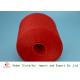 Eco Friendly Red Color Dyed Polyester Yarn Ring Spun Technics High Strength