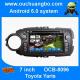 Ouchuangbo car stereo gps radio for Toyota Yaris with android 6.0 system steering wheel control