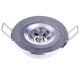 Home 1 x 3W Polished Aluminum alloy recessed led ceiling light fixture 150 - 200 lumens