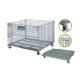 Collapsible Steel Mesh Storage Cage For Warehouse Various Colors / Sizes