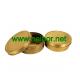 Copper color round metal tin container with screw lid for hair paste hair pomade