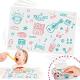 Ecohomeliving Baby Disposable Placemats 60 - Premium Extra Large 14x18 Table Topper Mat For Toddlers Kids Exclusive Design