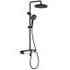 Modern Design High Pressure Black Rainfall Shower Head Set for Bathroom Spout Feature