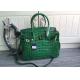 Manufacurer OEM made 30cm 35cm high quality green women crocodile grain leather handags fashion purse L-RB 34