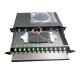 19 Inch Sliding Fiber Patch Panel 12 Port FC APC Simplex Adapter Networking Solution