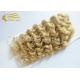 30 CM Blonde CURLY Hair Weft Extensions for Sale, 12 Inch Blonde #613 Curly Remy Human Hair Weave Extension for Sale