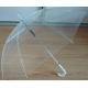 Stick Plastic See Through Umbrellas , Transparent Folding Umbrella / Dome Umbrella