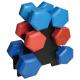 Colorful Cement Vinyl Weightlifting Dumbbells Set With Rack Customized