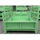 Metal Stackable Stillage Bin Stackable Pallet Cages Green Powdercoating 1.5T