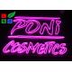 12V Voltage Pink Color Dual Lines Custom Made Neon Signs For Interior Shop Signage