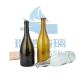 Super Flint Glass Material 750ml Clear Green Glass Champagne Bottle for Soda