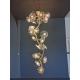 Design Customized Pendant Lamp 51W To 60W Mushrooms Leaf Modern Vertical Chandelier
