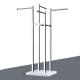 Golden Finish 4 Way Clothing Rack for Customized Size Retail Clothing Display Stand