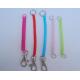 Muti Colors Short Bungee Spring Coil PlasticTrigger Snap Coil w/Key Ring