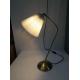 Antique White Pleated Brass Swing Arm Desk Lamp H400 For Hotels