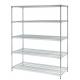 BSCI factory & NSF certified 4 Tier carbon steel rolling chrome wire shelving