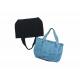 Customized Logo Light Blue/ Dark Blue Denim Tote Bag fashion shopping bag