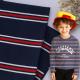Striped 100 Pure Cotton Fabric , 192cm Sportswear Knit Cotton Yarn Fabric