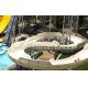 FRP Custom Fiberglass Water Slides , 6 People Aqua Park Equipment 1 Year Warranty