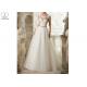 Organza A Line Lace Wedding Gown Backless Chest Heart Shaped Waist Beading