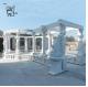 Large Marble Gazebo White Garden Solid Stone Pavilion Hand Carved Statues