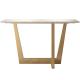 Gold Brushed Steel Console Table Marble Top Console Table With Storage