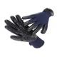 Five Finger Pet Massage Glove Polyester For Bathing Eco Friendly Black TPR